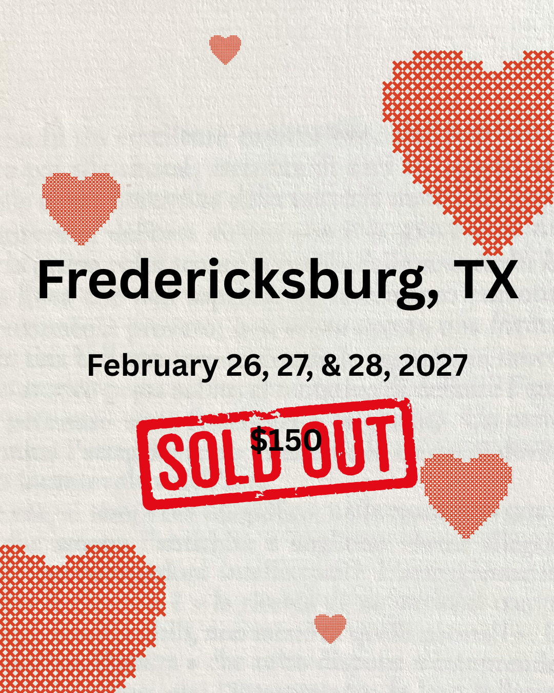 Fred in Feb 27 Sold Out